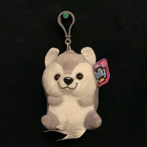 Belly Buddies Alaskan Husky Dog bag clip NWT